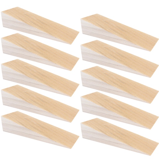 [166P10V-G12530] Hartholzkeile aus Buche natur (10 Stück) | (LxBxH) 125 x 45 x 30 mm