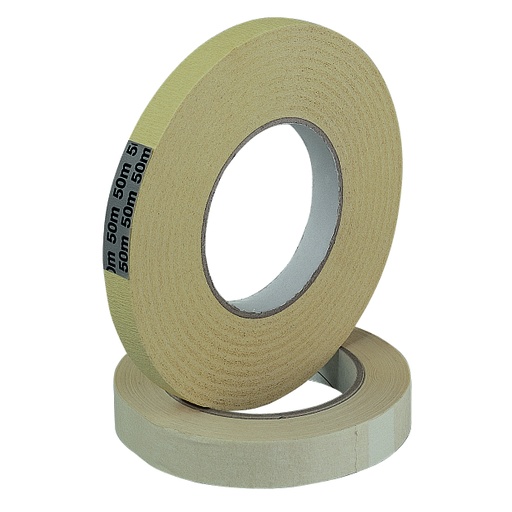 [20930V-B19] Klebeband Papier - Flachkrepp (L) 50 m | Breite: 19 mm