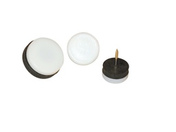 [28337V-N20] Kunststoffgleiter m. Puffer zum Nageln (100 Stk.) | Ø 20 mm