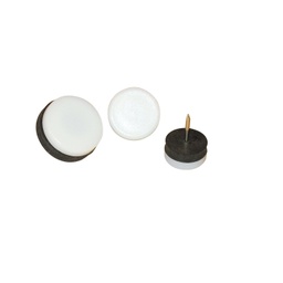 [28337V-N30-P16] Kunststoffgleiter m. Puffer zum Nageln (16 Stk.) | Ø 30 mm