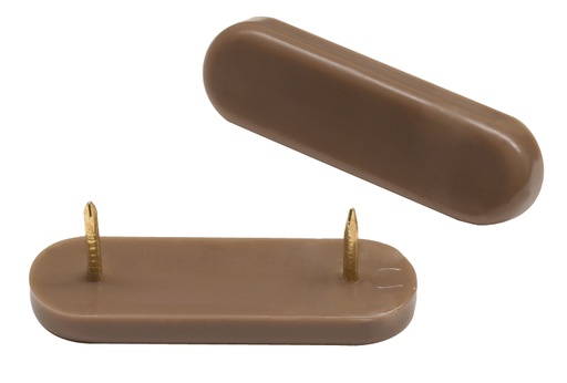 [2837V-N2SBR-P16] Kunststoffgleiter z. Nageln | 16 x 44mm (16 Stk.) | braun