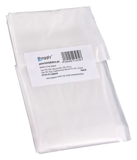 [2312V-FT130B200] Matratzenhülle einzeln gefaltet, reißfest | Typ 130 | XXL (BxLxH) 200 cm x 200 cm x 40 cm