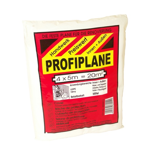 [2300V-G11] PE-Abdeckfolie 'Profiplane' | transparent | (B) 4 x (L) 12,5 m | Stärke: 18 my