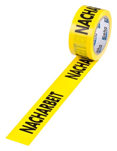 [62V-5018N] PVC Hinweis-Klebeband (B) 50 mm (L) 66 m | 'NACHARBEIT'