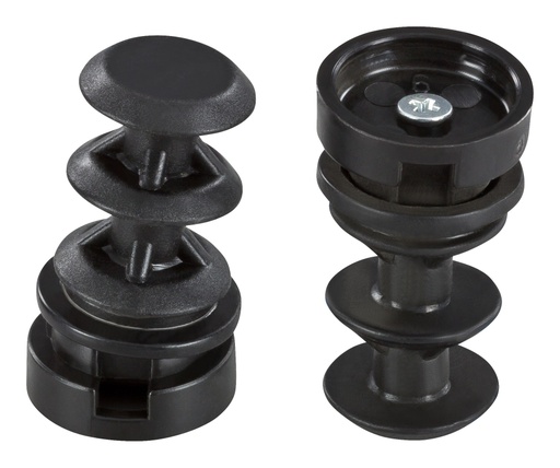 [6069-SC20] QuickClick Basis-Gelenk z. Einstecken, schwarz | Ø-Stahlrohr: 20mm (außen) 17 mm (innen) | 20 Stk.