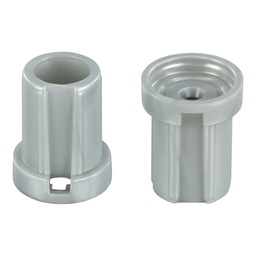 [6077-SI20] QuickClick Basis-Hülse,grau | Ø-Stahlrohr: 18mm (außen) 14 mm (innen) | 20 Stk.