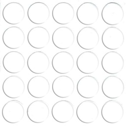[250320V-D14] Selbstklebende Abdeckkappen f. Möbel - Ø 14 mm | Dekor: &quot;Weiß-warm&quot; (25 Stk.)