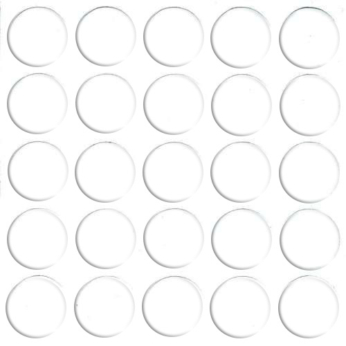 [250320V-D14] Selbstklebende Abdeckkappen f. Möbel - Ø 14 mm | Dekor: "Weiß-warm" (25 Stk.)