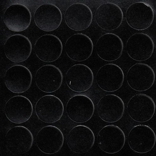[250325V-D14] Selbstklebende Abdeckkappen f. Möbel - Ø 14 mm | Dekor: "Schwarz-glatt" (25 Stk.)