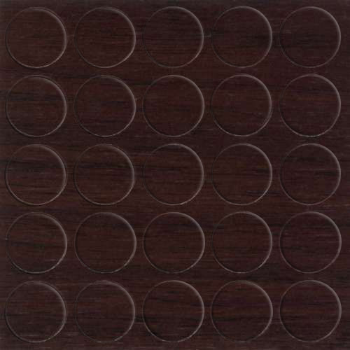 [250348V-D14] Selbstklebende Abdeckkappen f. Möbel - Ø 14 mm | Dekor: "Nussbaum dunkel" (25 Stk.)