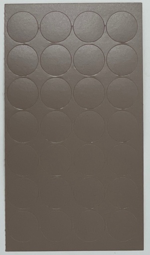 [250057V-D20] Selbstklebende Abdeckkappen f. Möbel - Ø 20 mm | Dekor: "Cappucino 1" (28 Stk.)