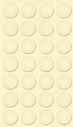 [250094V-D20] Selbstklebende Abdeckkappen f. Möbel - Ø 20 mm | Dekor: "Vanille-warm" (28 Stk.)