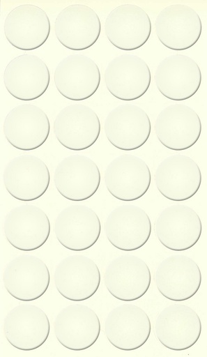 [250095V-D20] Selbstklebende Abdeckkappen f. Möbel - Ø 20 mm | Dekor: "Alabaster" (28 Stk.)