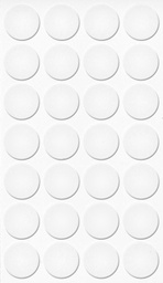 [250323V-D20] Selbstklebende Abdeckkappen f. Möbel - Ø 20 mm | Dekor: &quot;Alaska Weiß&quot; (28 Stk.)