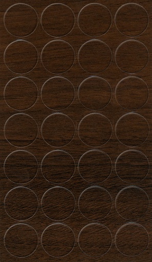 [250348V-D20] Selbstklebende Abdeckkappen f. Möbel - Ø 20 mm | Dekor: "Nussbaum dunkel" (28 Stk.)