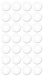 [250322V-D20] Selbstklebende Abdeckkappen f. Möbel - Ø 20 mm | Dekor: &quot;Kristallweiß&quot; (28 Stk.)