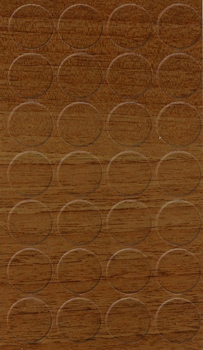 [250350V-D20] Selbstklebende Abdeckkappen f. Möbel - Ø 20 mm | Dekor: "Nussbaum Ecco" (28 Stk.)