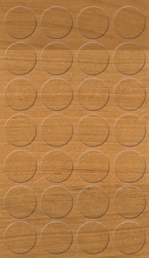 [250936V-D20] Selbstklebende Abdeckkappen f. Möbel - Ø 20 mm | Dekor: "Erle" (28 Stk.)