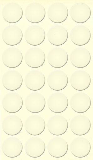 [250305V-D20] Selbstklebende Abdeckkappen f. Möbel - Ø 20 mm | Dekor: "Vanille-kalt" (28 Stk.)
