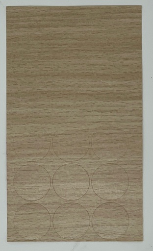 [250980V-D25] Selbstklebende Abdeckkappen f. Möbel - Ø 25 mm | Dekor: "ICONIC Buche" (18 Stk.)