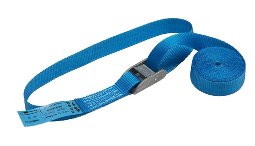 [1103] Spanngurt einteilig  m. Klemmschloss+Scheuerschutz | (B) 25mm (L) 6m | Reißfestigkeit: 400 daN