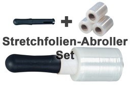 [3023-T] Test-Set Stretch-Handy inkl. 3 Rollen Folie | (B) 10 cm (L) 150 m | Stärke: 23 my