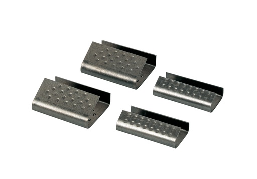 [1551-RI-M] Verschlußhülsen f. PP-Band | 13/28 mm geriffelt | offen (100 Stk.), nur maschinell zu verarbeiten