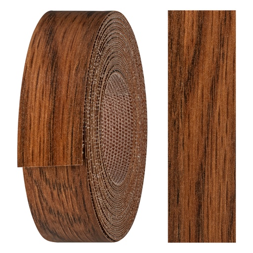 [24210224V-L5] Melaminkantenumleimer m. Schmelzkleber, (L) 5 m | (B) 21 mm | Dekor: Eiche rustical