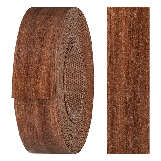 [24210261V-L5] Melaminkantenumleimer m. Schmelzkleber, (L) 5 m | (B) 21 mm | Dekor: Nussbaum real