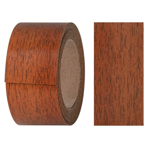 [24400040V-L5] Melaminkantenumleimer m. Schmelzkleber, (L) 5 m | (B) 40 mm | Dekor: Nussbaum