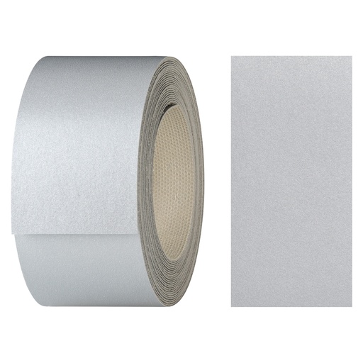 [24400058V-L5] Melaminkantenumleimer m. Schmelzkleber, (L) 5 m | (B) 40 mm | Dekor: Aluminium